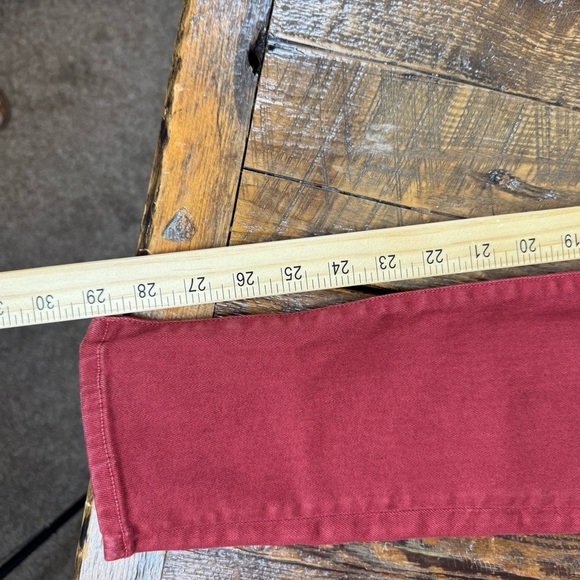 Vince Women’s Skinny Jeans Red Size 26 Mid-Rise Stretch Denim Pants - Picture 7 of 9